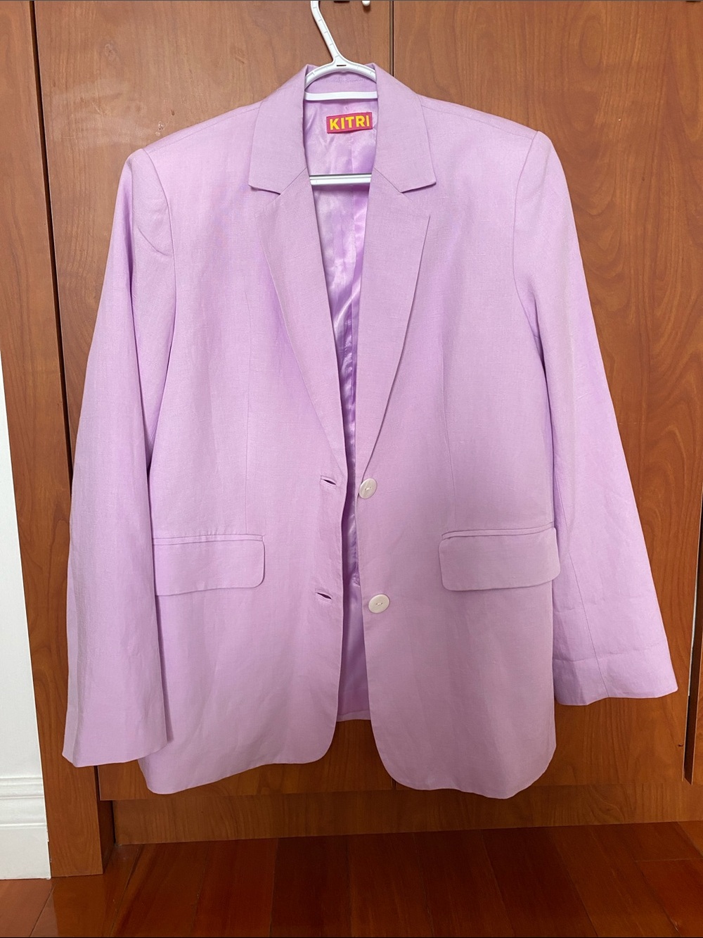 KITRI Lavender Single-Breasted Women's Blazer